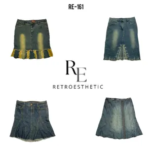 Y2K Unique Denim Skirts (RE-161)