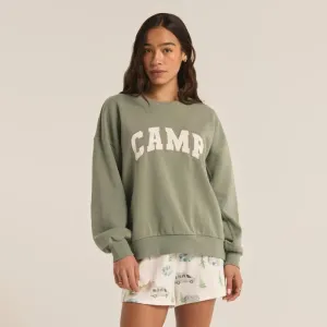 Z Supply Oversized Camp Sweatshirt Palm Green