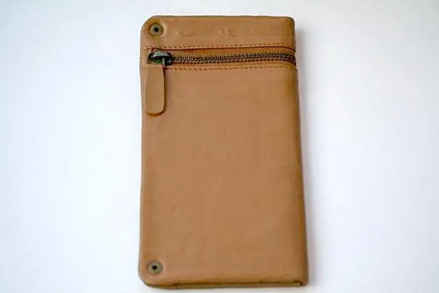 zip detail wallet - large - camel